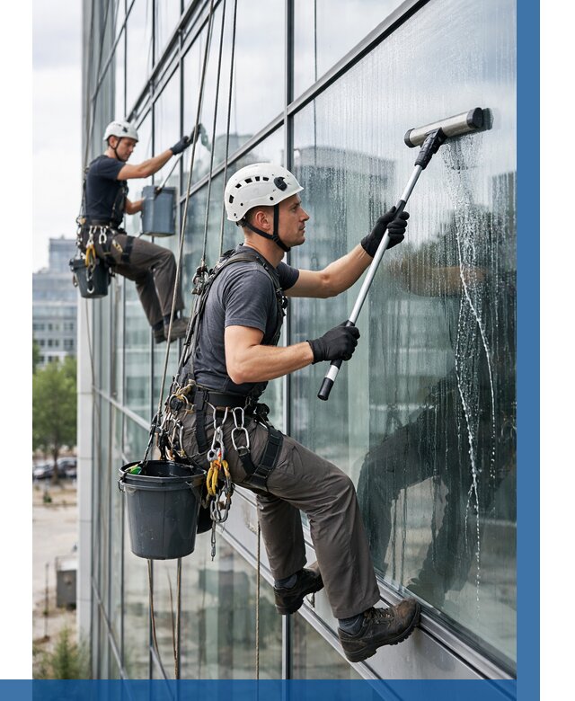 Мойка витражей альпинистами в Воронеже от 752 р. под ключ|ВЫСОТНИК-Врн