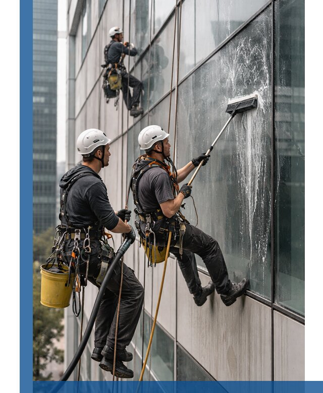Профессиональная высотная мойка фасадов зданий в Воронеже