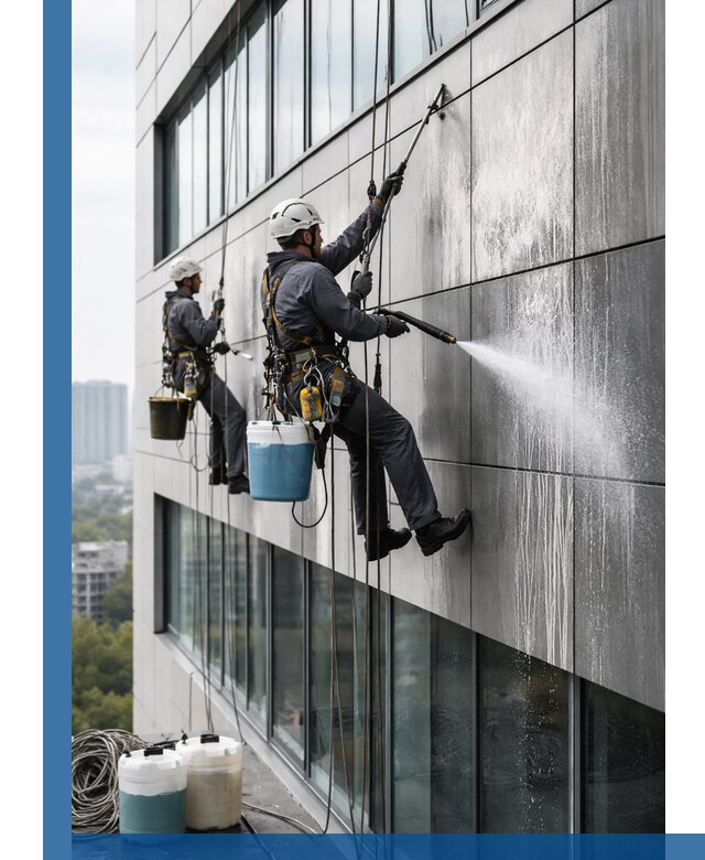 Профессиональная мойка вентилируемых фасадов в Воронеже