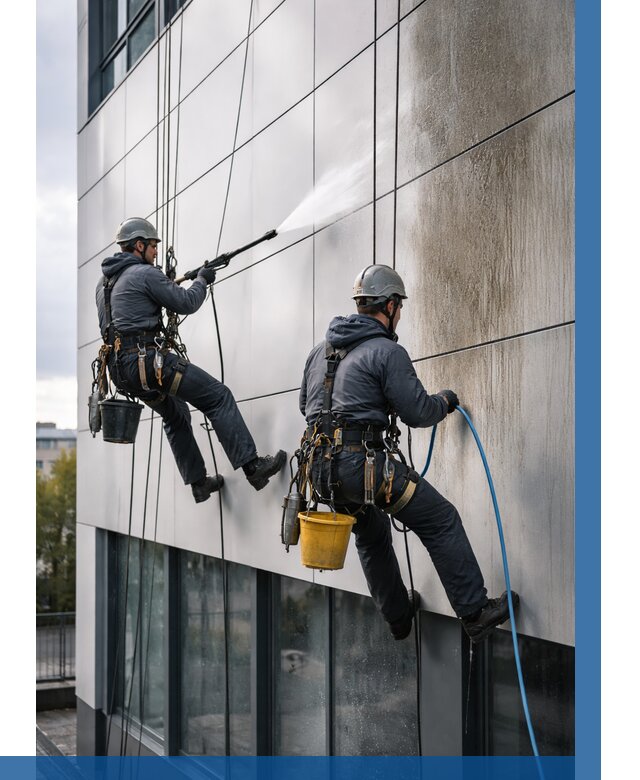 Мойка фасада из композита в Воронеже по цене от 322 р. | ВЫСОТНИК-Врн