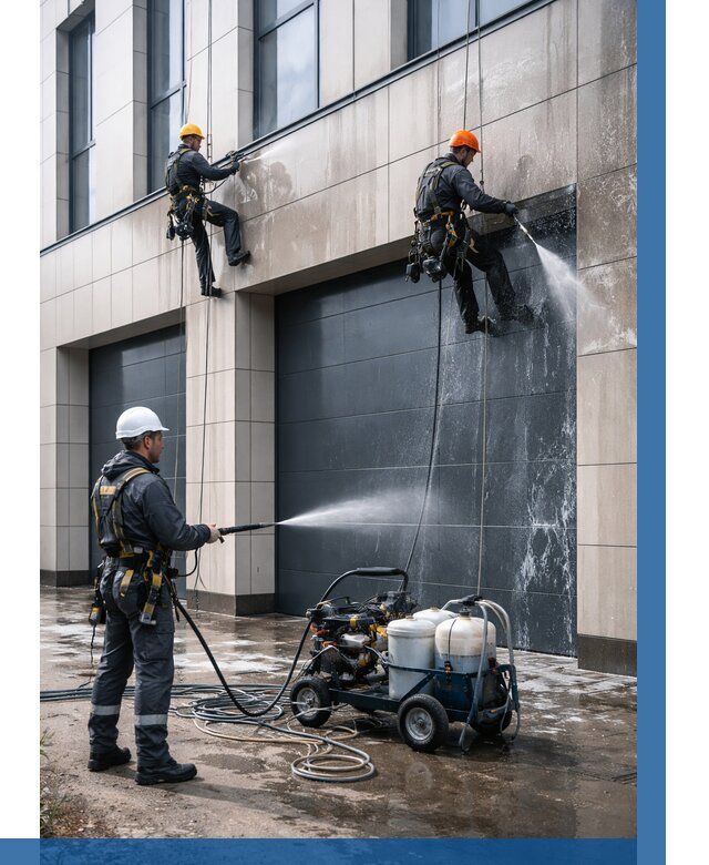 Послестроительная мойка фасада в Воронеже от 322 р. | ВЫСОТНИК-Врн