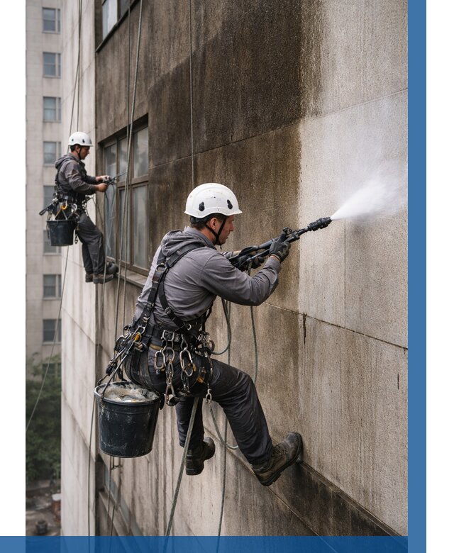 Очистка фасада от копоти в Воронеже от 269 р. | ВЫСОТНИК-Врн