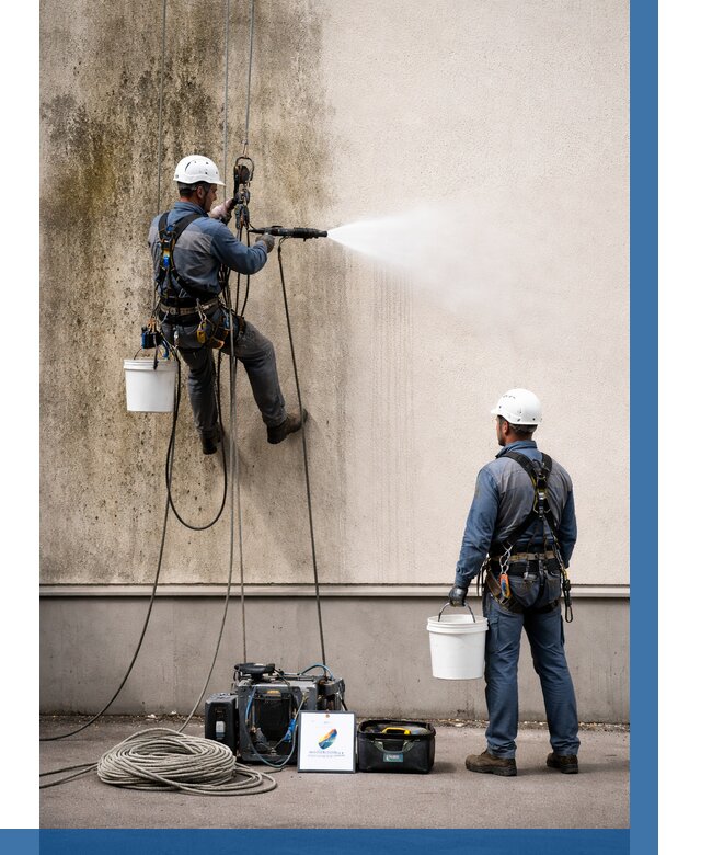 Очистка фасада от плесени в Воронеже от 322 р. | ВЫСОТНИК-Врн