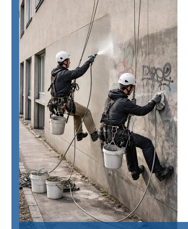 Антиграффити покрытие фасада с защитой от надписей в Воронеже