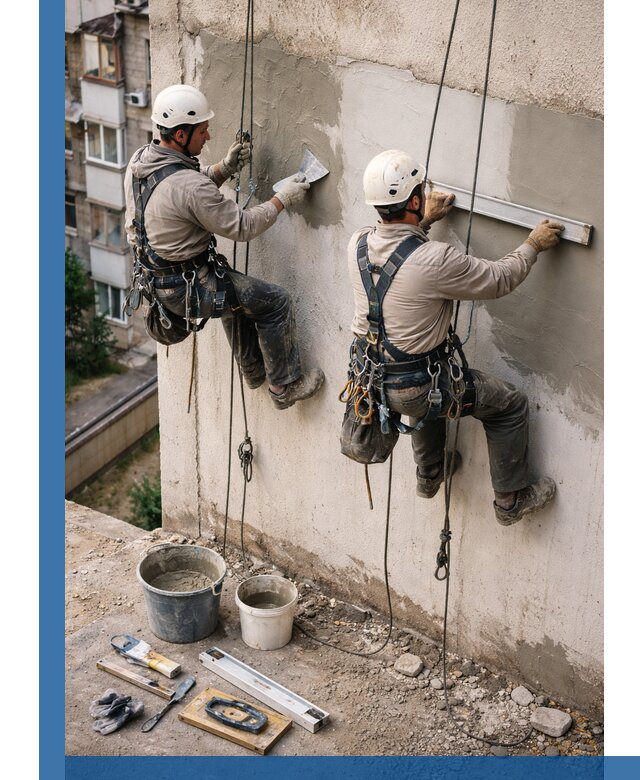 Комплексный ремонт штукатурного фасада с гарантией в Воронеже