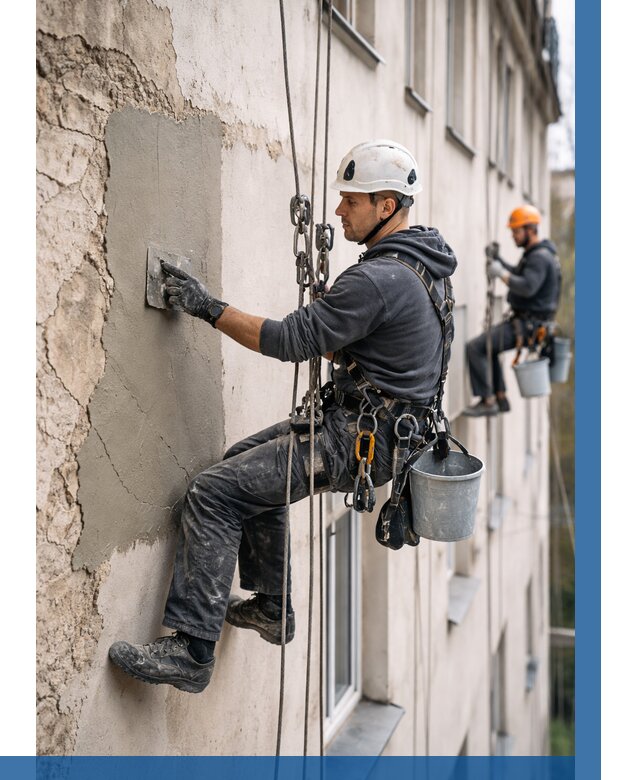 Восстановление штукатурки фасада в Воронеже от 1289 р. | ВЫСОТНИК-Врн