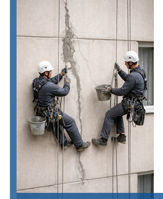 Заделка трещин на фасаде в Воронеже с гарантийным ремонтом