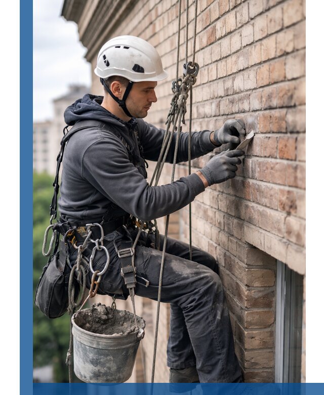 Качественный ремонт кирпичной кладки фасада в Воронеже с гарантией