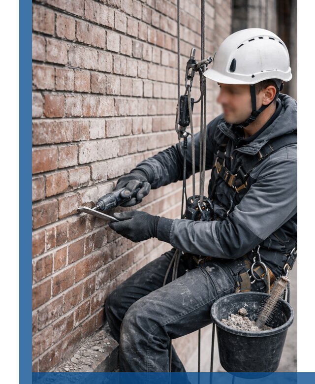 Расшивка кирпичных швов фасадов и стен, ремонт в Воронеже