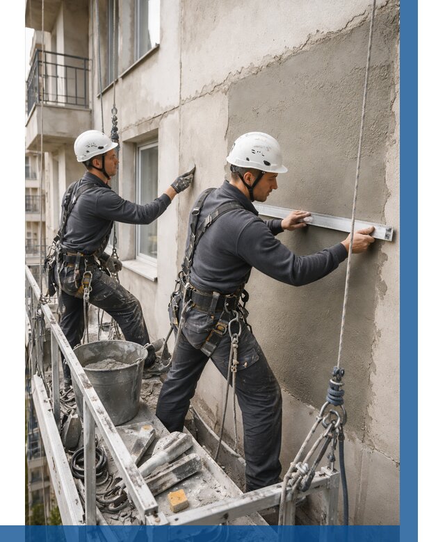 Штукатурка фасада на высоте в Воронеже от 967 р. | ВЫСОТНИК-Врн