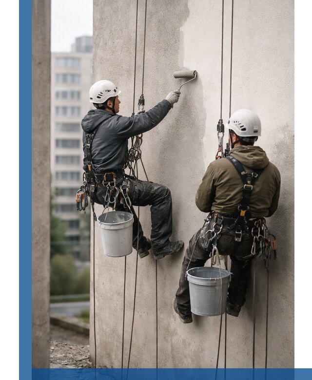 Покраска фасадов высотными альпинистами в Воронеже с гарантией