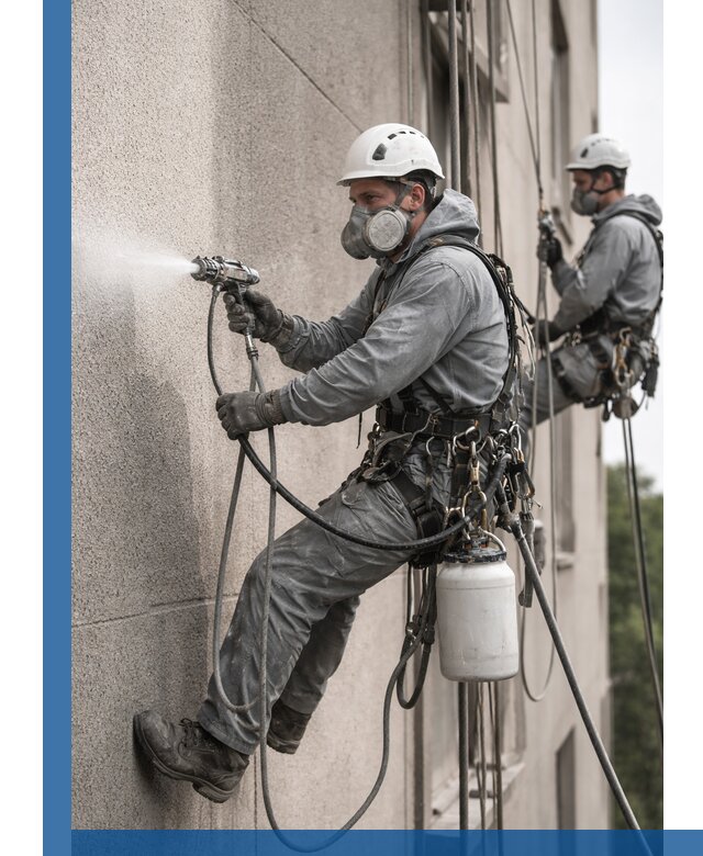 Безвоздушная покраска фасадов зданий в Воронеже профессионально