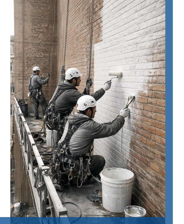 Покраска кирпичного фасада в Воронеже от 376 р. | ВЫСОТНИК-Врн