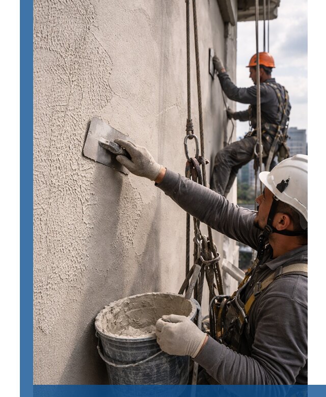 Декоративная штукатурка фасада с утеплением и защитой в Воронеже