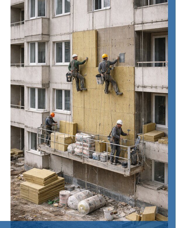 Утепление фасада минватой в Воронеже от 1611 р. | ВЫСОТНИК-Врн