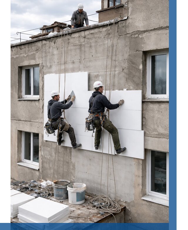 Утепление фасада пенополистиролом в Воронеже от 1933 р. | ВЫСОТНИК-Врн