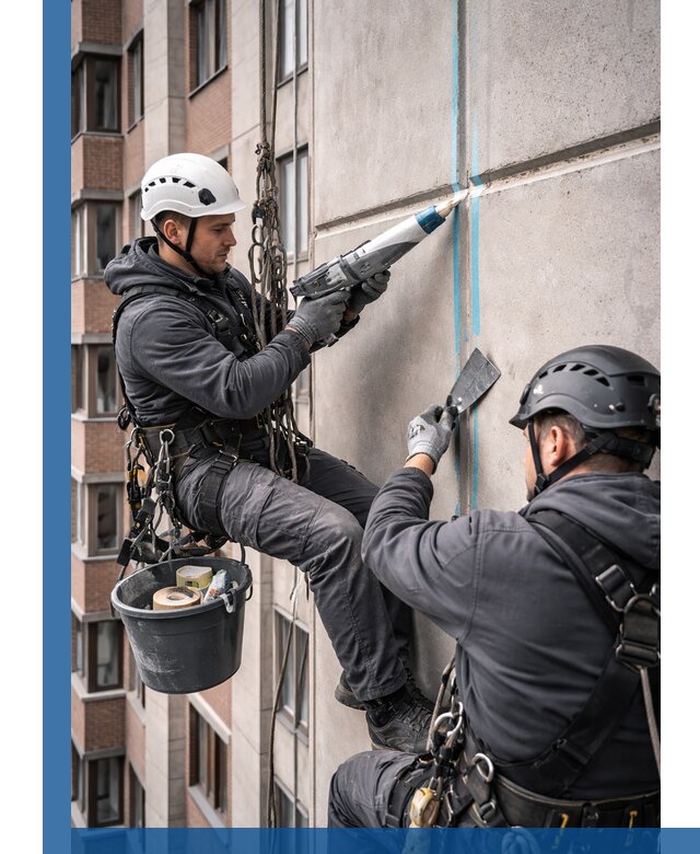 Вторичная герметизация швов фасада и кровли в Воронеже