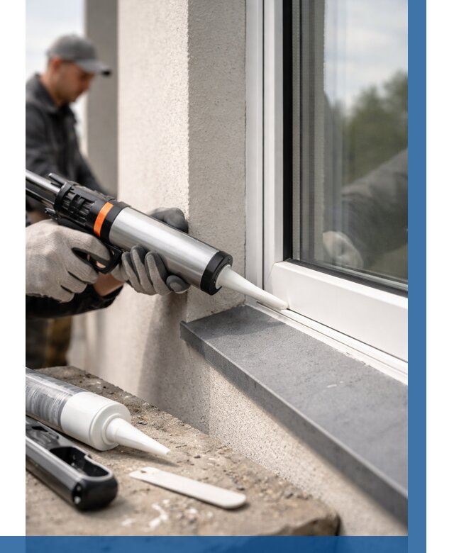 Герметизация монтажных швов окон в Воронеже от 698 р. | ВЫСОТНИК-Врн