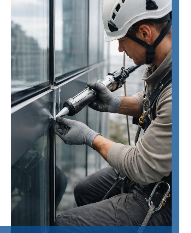 Герметизация стыков витража в Воронеже от 1289 р. | ВЫСОТНИК-Врн