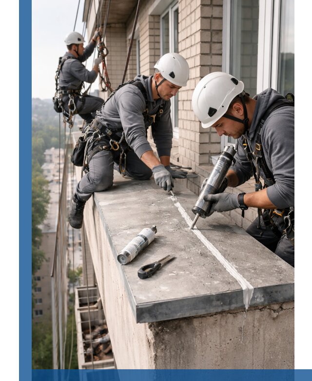 Герметизация балконного козырька в Воронеже профессионально