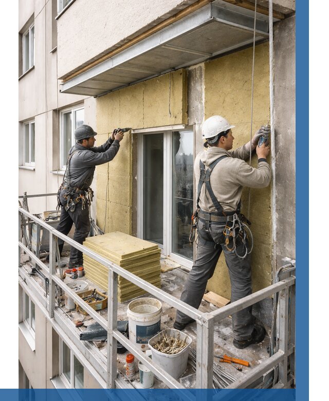 Утепление балкона снаружи в Воронеже от 1719 р. под ключ ВЫСОТНИК-Врн