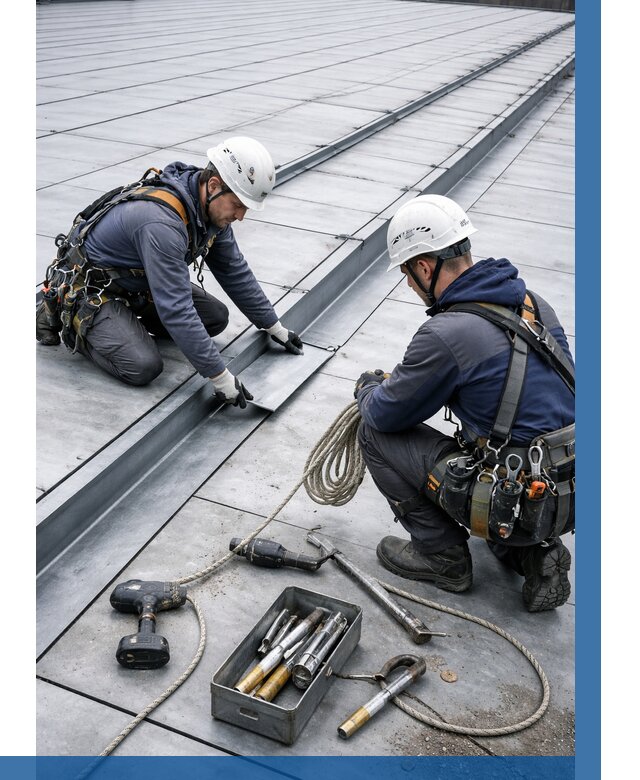 Ремонт фальцевой кровли в Воронеже от 752 р. | ВЫСОТНИК-Врн