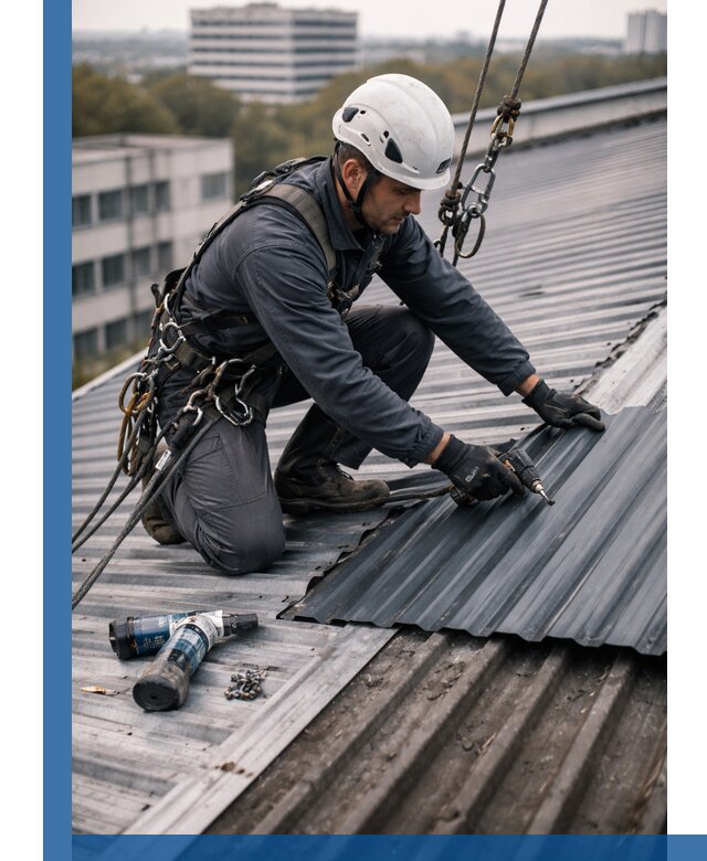 Ремонт профнастила на кровле в Воронеже, работы под ключ