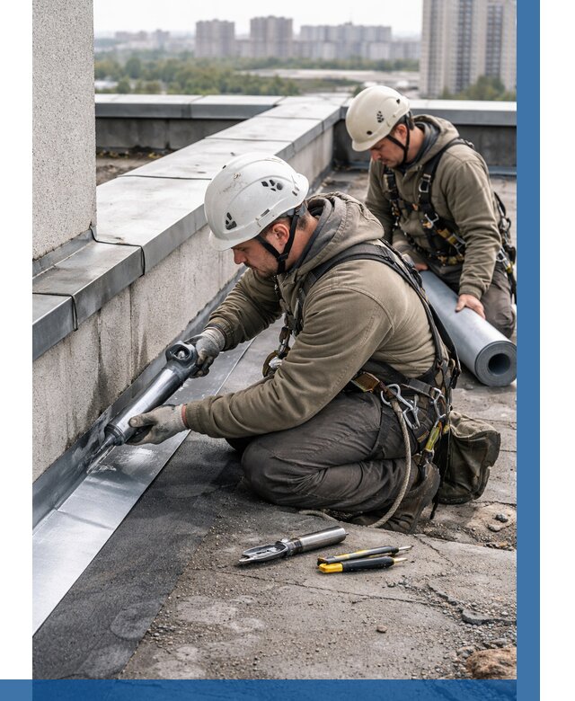 Ремонт кровельных примыканий в Воронеже от 1289 р. | ВЫСОТНИК-Врн