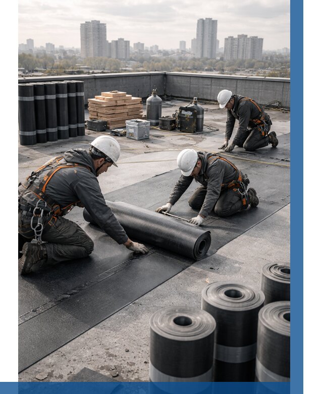 Монтаж мягкой кровли под ключ в Воронеже от 483 р. | ВЫСОТНИК-Врн