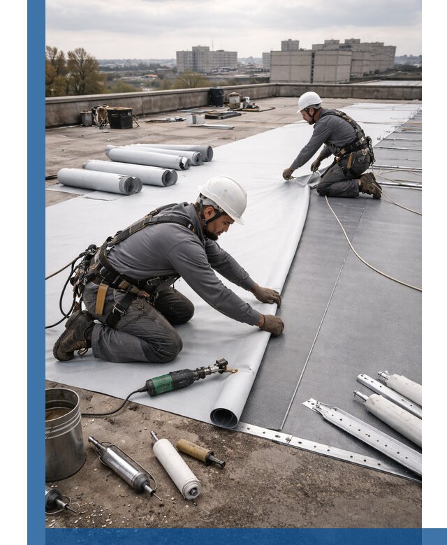 Монтаж мембранной кровли в Воронеже для промышленных зданий