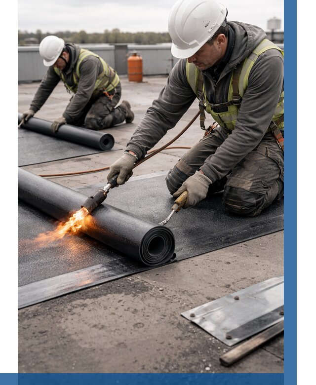 Монтаж наплавляемой кровли в Воронеже от 913 р. — ВЫСОТНИК-Врн