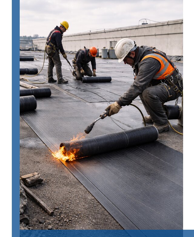 Монтаж наплавляемой кровли в Воронеже профессионально