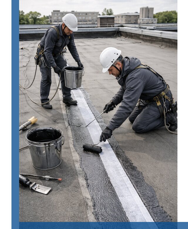 Гидроизоляция кровли мастикой в Воронеже надежная защита