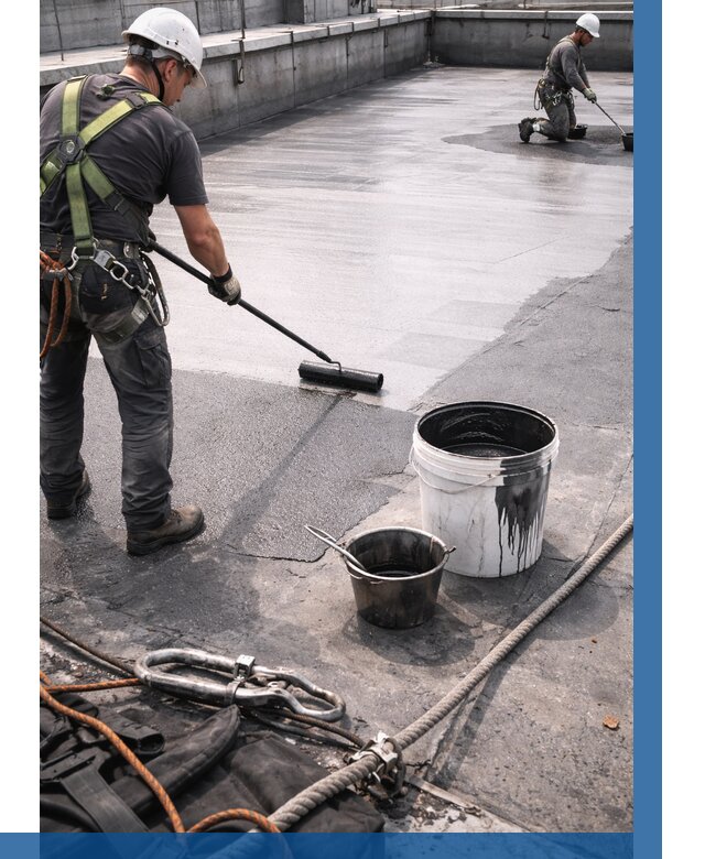 Гидроизоляция кровли жидкой резиной в Воронеже от 537 р. | ВЫСОТНИК-Врн