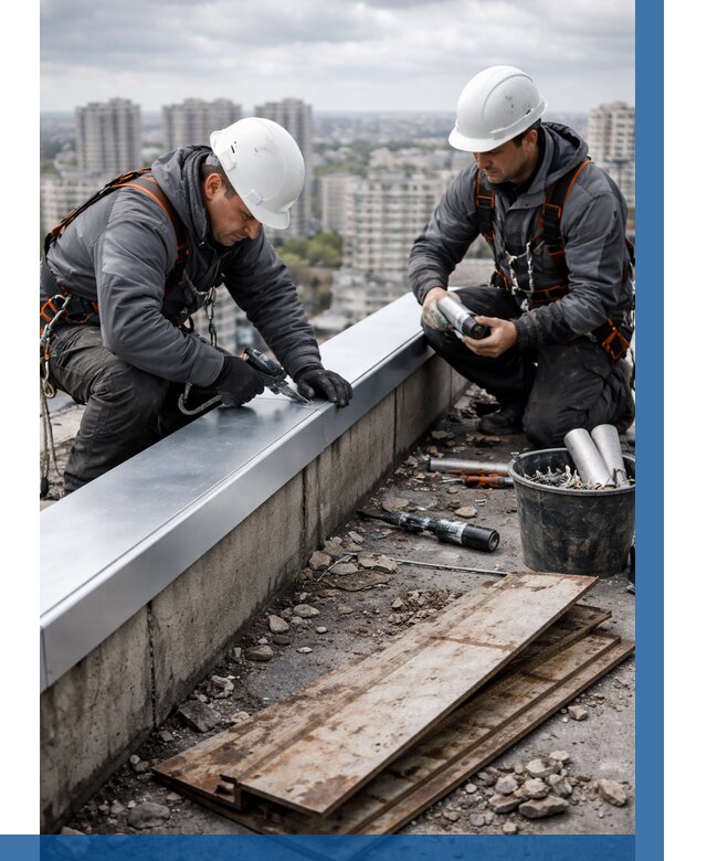 Замена парапетных крышек под ключ в Воронеже от 1289 р. | ВЫСОТНИК-Врн