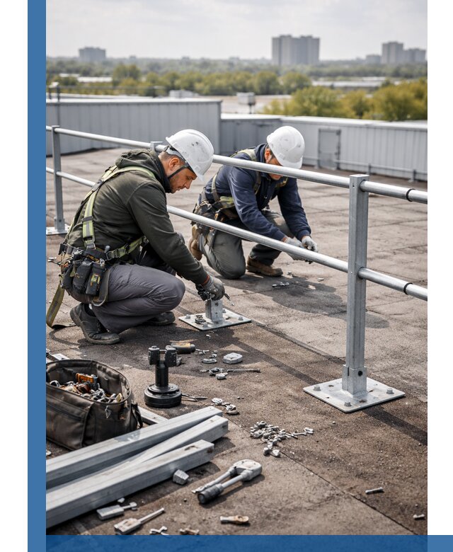 Монтаж кровельного ограждения в Воронеже под ключ с гарантией