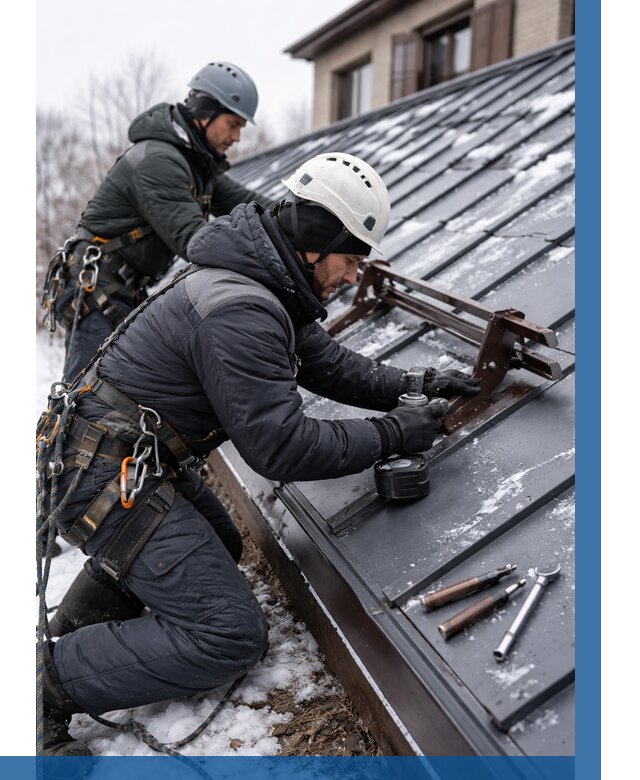 Монтаж снегозадержателей в Воронеже от 483 р. | ВЫСОТНИК-Врн