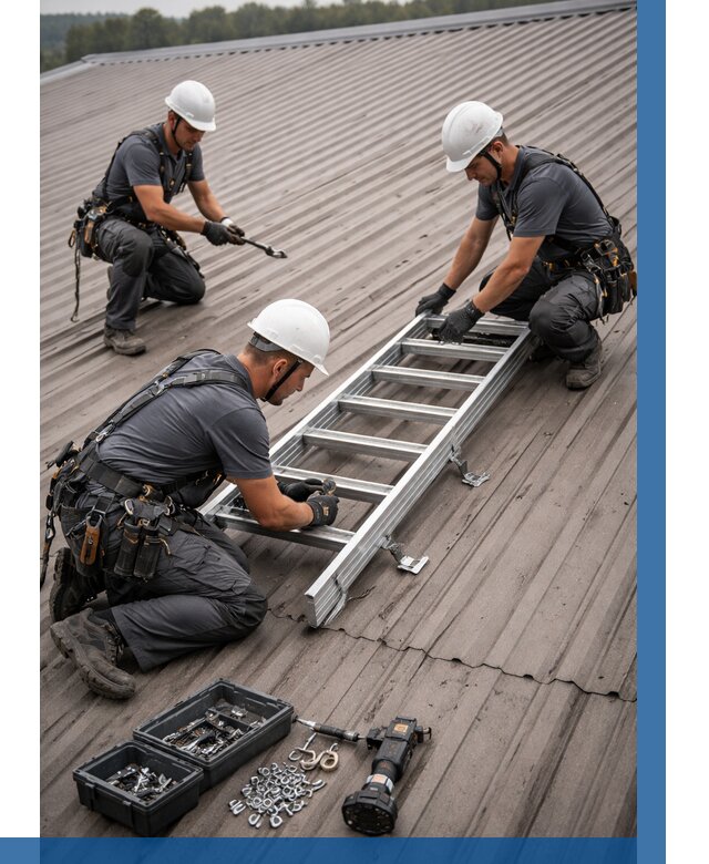 Монтаж кровельной лестницы в Воронеже от 4833 р. | ВЫСОТНИК-Врн