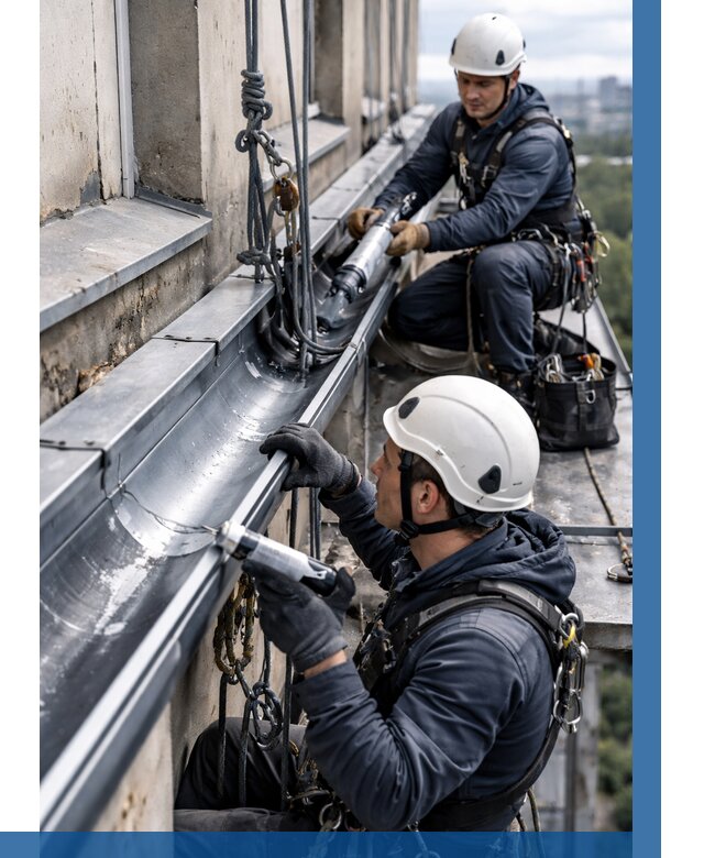 Ремонт водосточных желобов в Воронеже от 6982 р. | ВЫСОТНИК-Врн