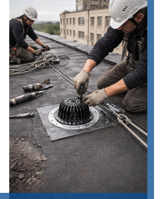 Установка водосточных воронок в Воронеже цена от 3759 р. | ВЫСОТНИК-Врн