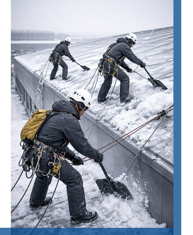 Очистка навесов от снега в Воронеже от 4833 р. | ВЫСОТНИК-Врн