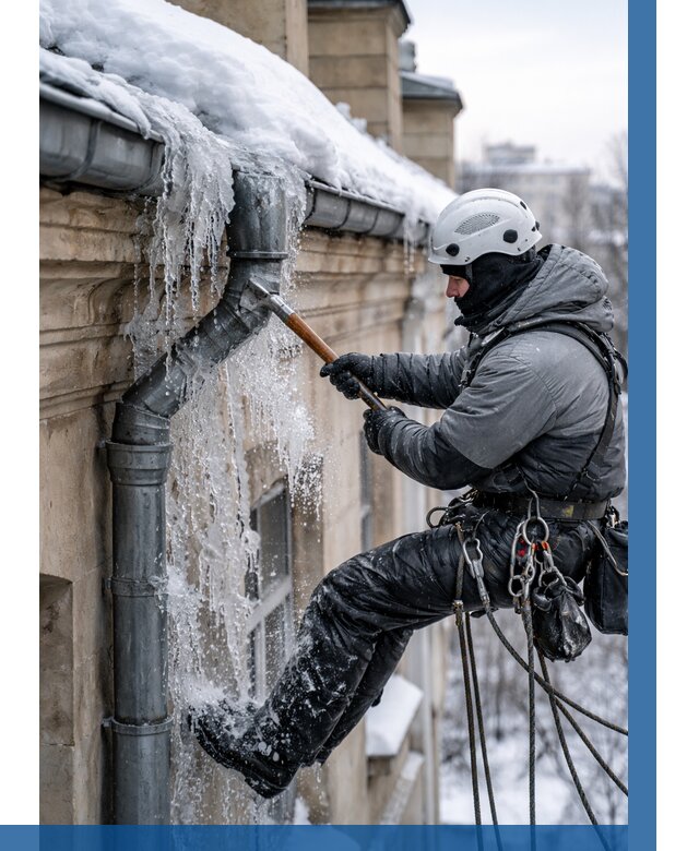 Очистка водостоков от льда в Воронеже от 3759 р. | ВЫСОТНИК-Врн