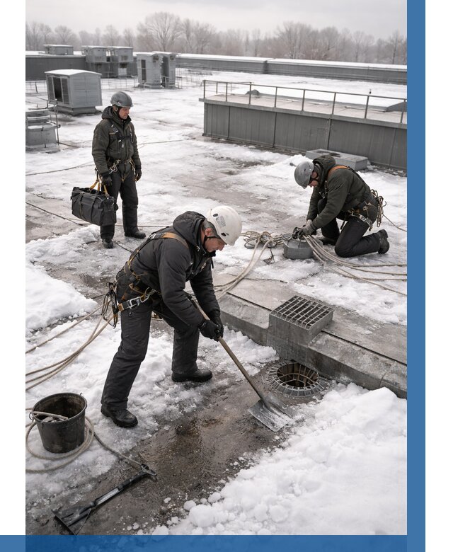 Абонентское обслуживание кровли зимой в Воронеже от 8593 р. | ВЫСОТНИК-Врн