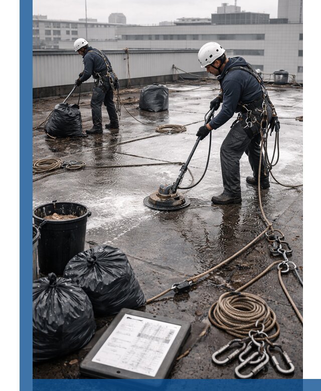 Плановая очистка кровли по графику в Воронеже для безопасности