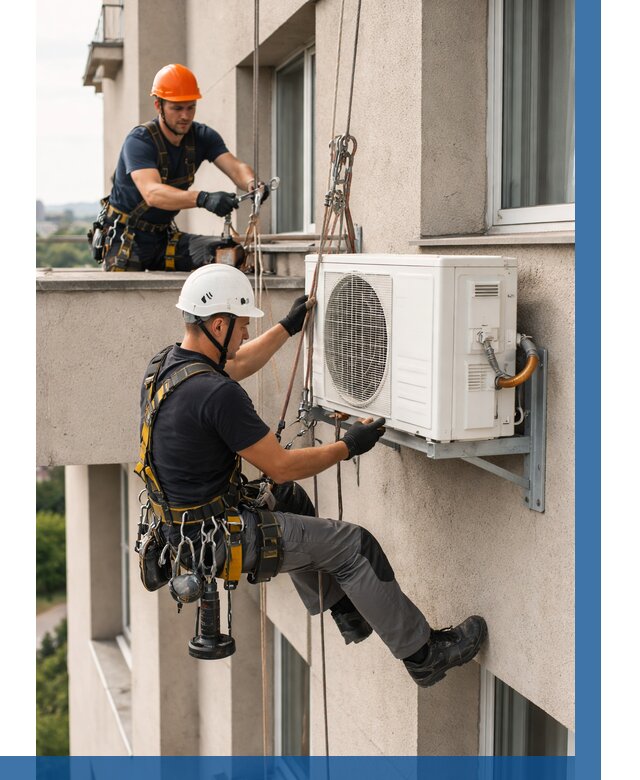 Монтаж внешнего блока кондиционера в Воронеже от 6982 р. | ВЫСОТНИК-Врн