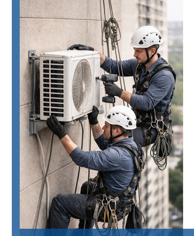 Монтаж внешнего блока кондиционера в Воронеже установка и крепление