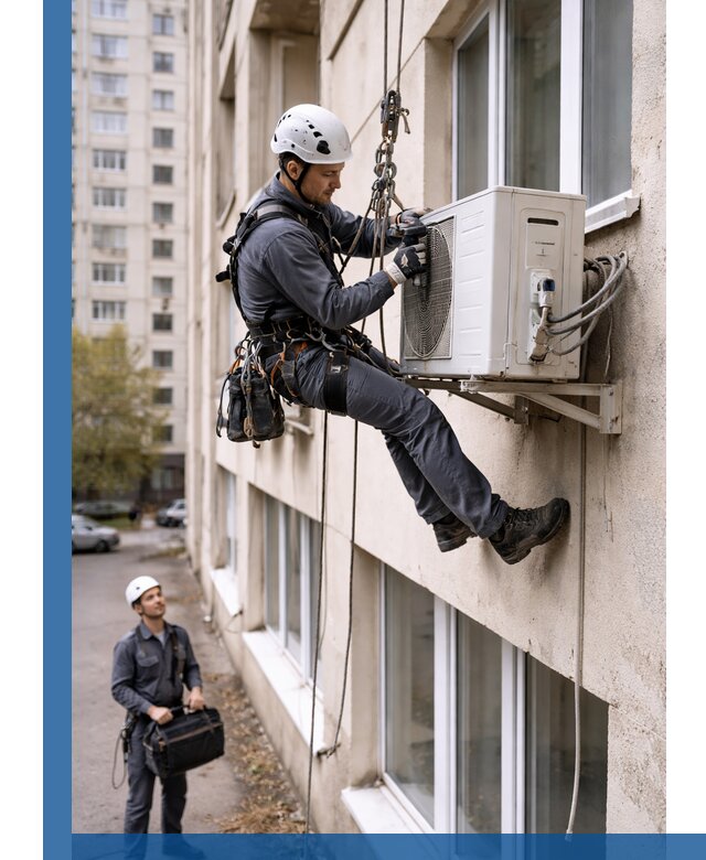 Демонтаж внешнего блока кондиционера в Воронеже профессионально