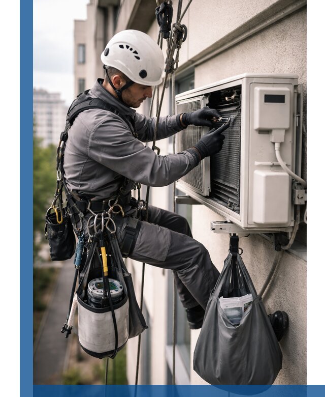 Обслуживание внешнего блока кондиционера в Воронеже профессионально