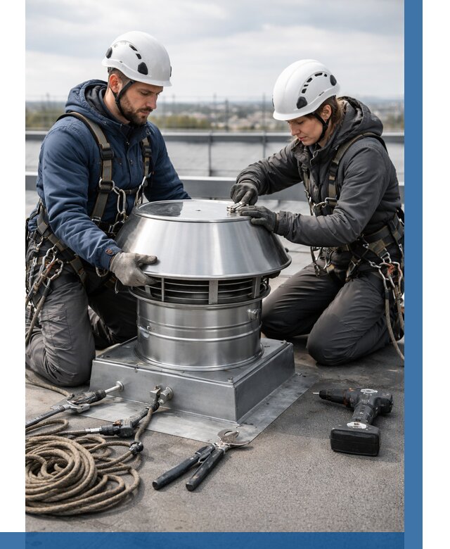 Установка дефлекторов на кровле в Воронеже от 4833 р. | ВЫСОТНИК-Врн