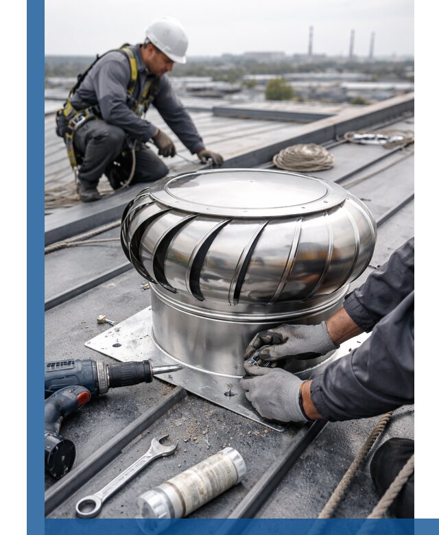 Установка дефлекторов на кровле в Воронеже профессионально